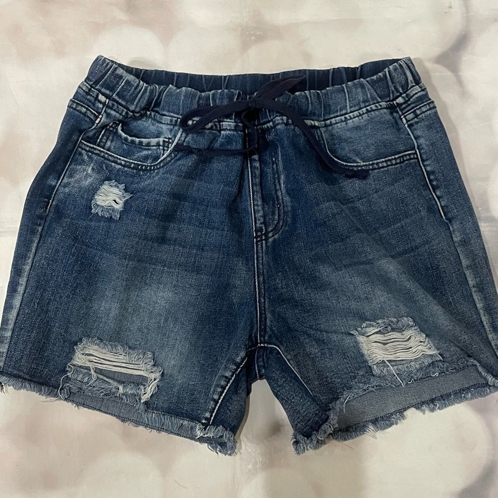 YMI Blue Jean Shorts Distressed Mid-Thigh